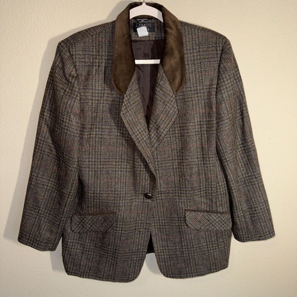 David N Petites Women’s Suit Jacket Brown